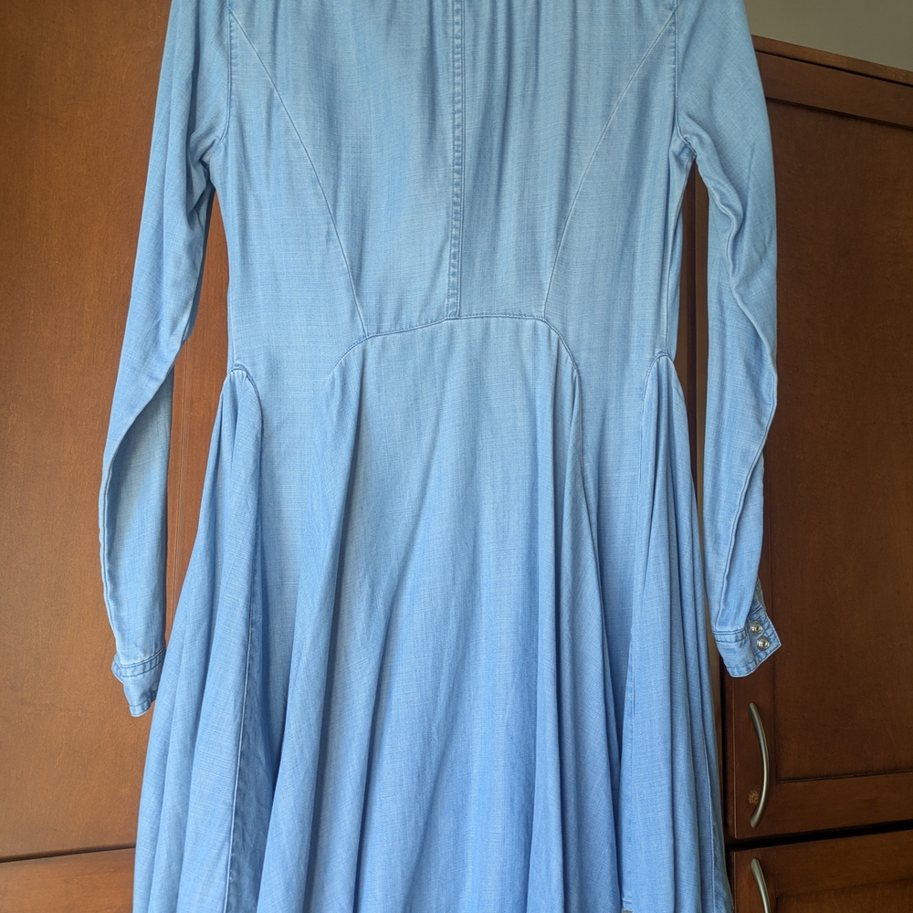 Guess Light Blue Long Sleeve Dress - Picture 2 of 7